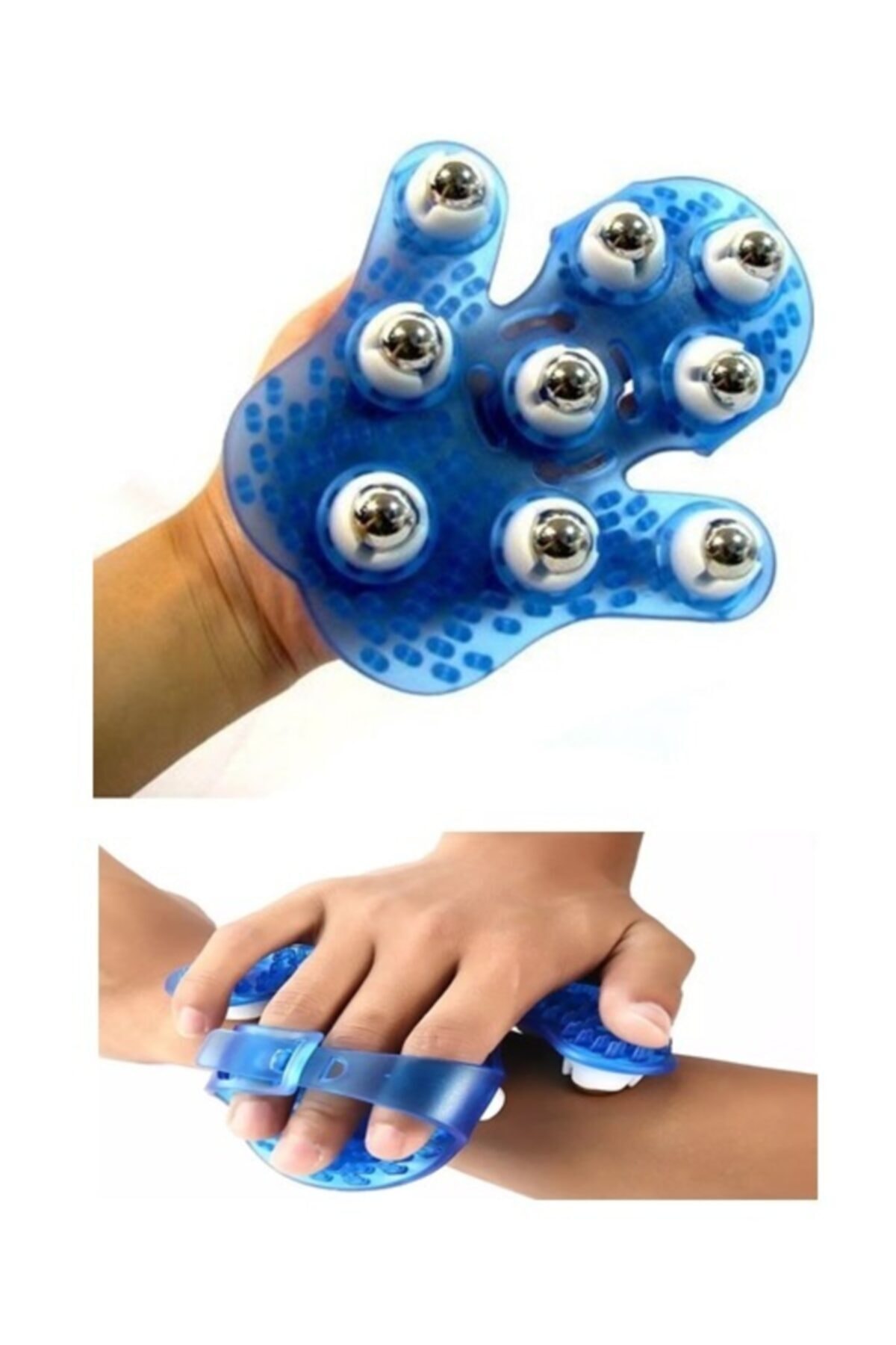 AnkaShop 9 Bilyeli Pratik Masaj Eldiveni Sırt Bacak Kol Masaj Aleti