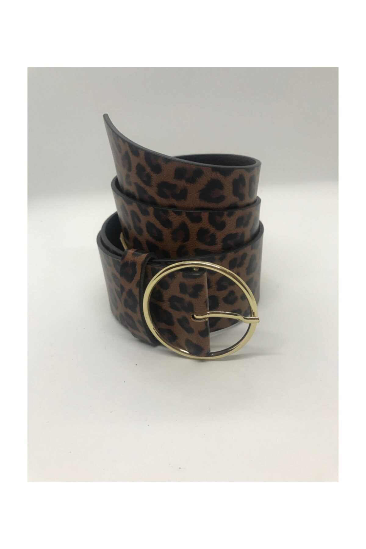 Lilabebe Taba Leopar Desenli Özel Tasarım Kemer