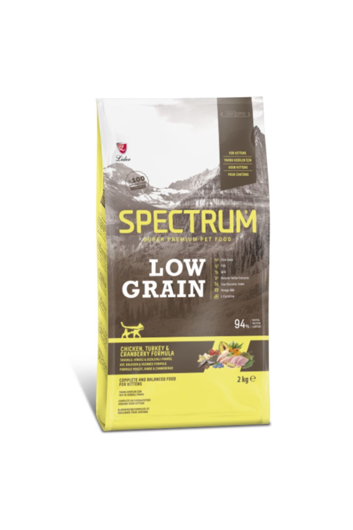 spectrum low grain 2 kg tavuklu hindili ve kizilcikli yavru kedi mamasi fiyati yorumlari trendyol