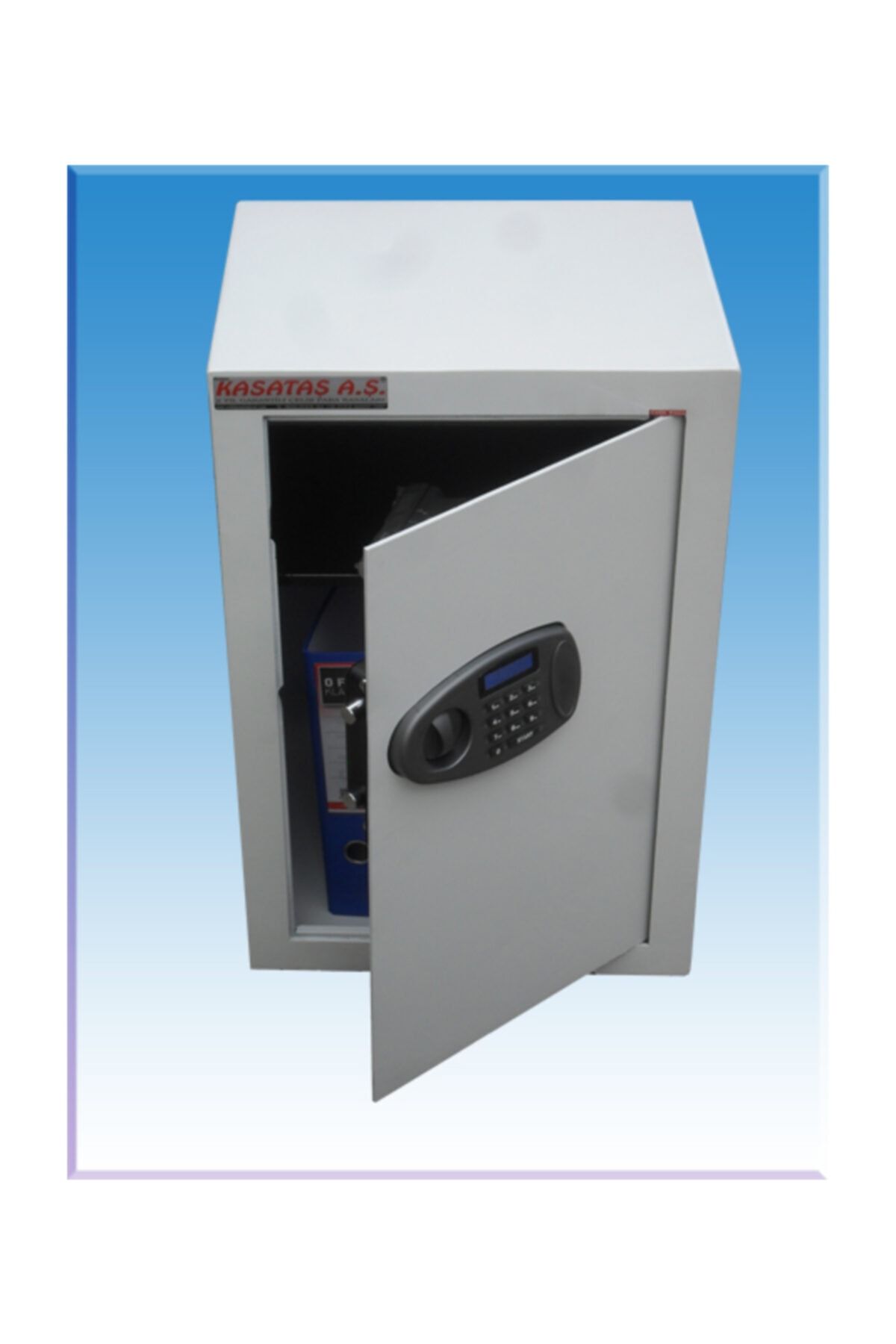 ÇELİK KASA DÜNYASI 5 Klasör Kapasiteli Montaj Delikli Şifreli Lcd Ekranlı Elektronik Kasa  003eyale
