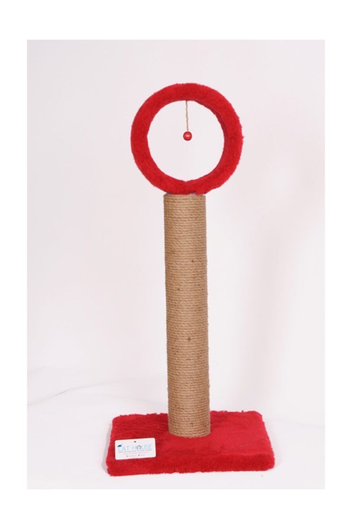 Cathause Cat Hause Çemberli Kedi Tırmalaması 76x34x34cm (kırmızı) [t4]