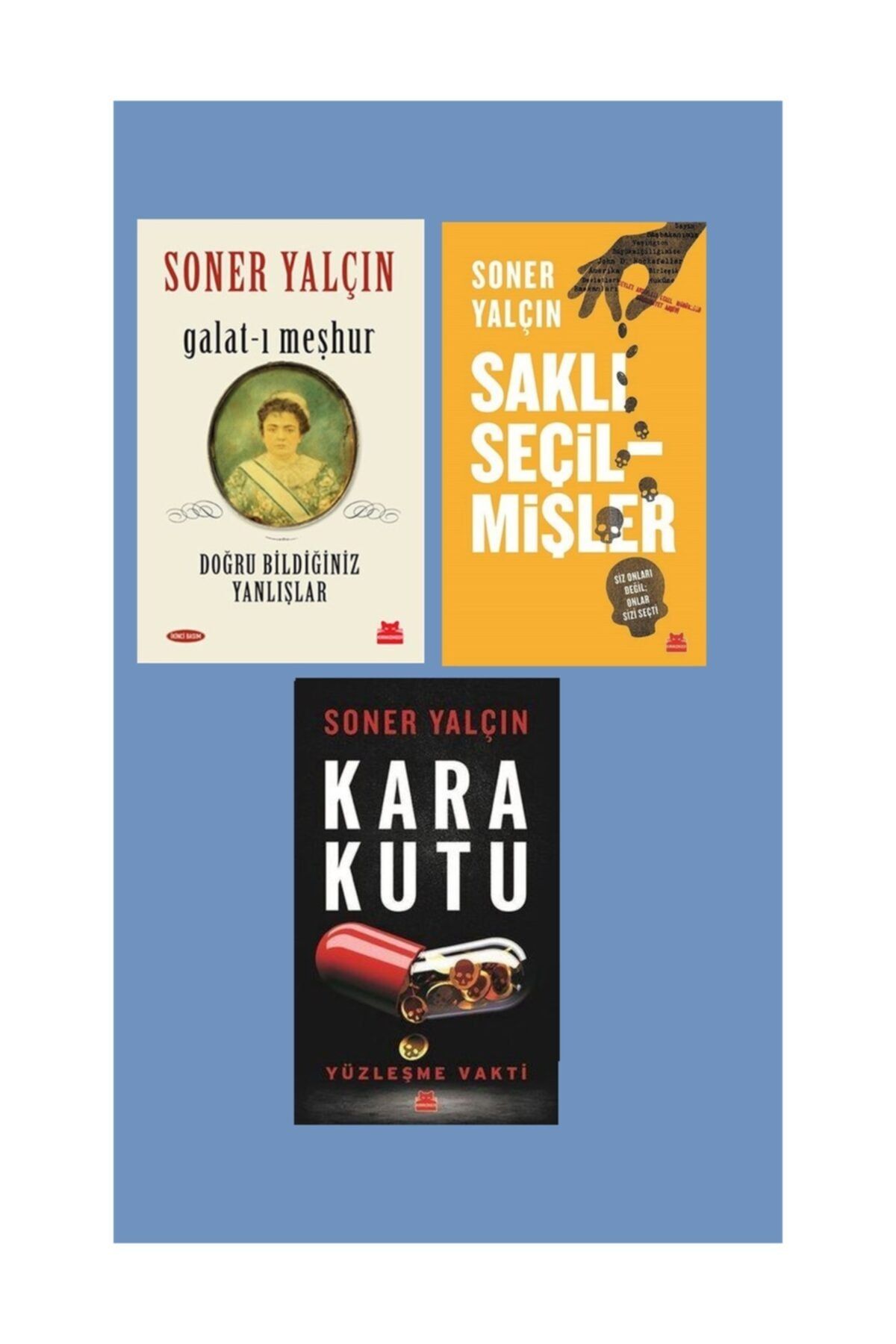 Kırmızı Kedi Yayınevi Soner Yalçın-inceleme Arastırma 3'lü Eser