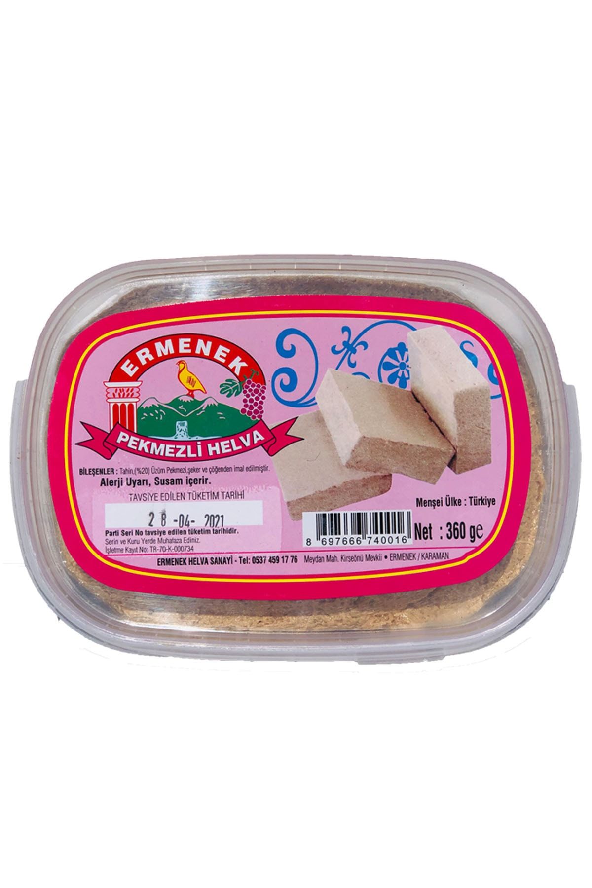 Ermenek Helva Ermenek Pekmezli Helva Glikoz Koruyucu Içermez 360g