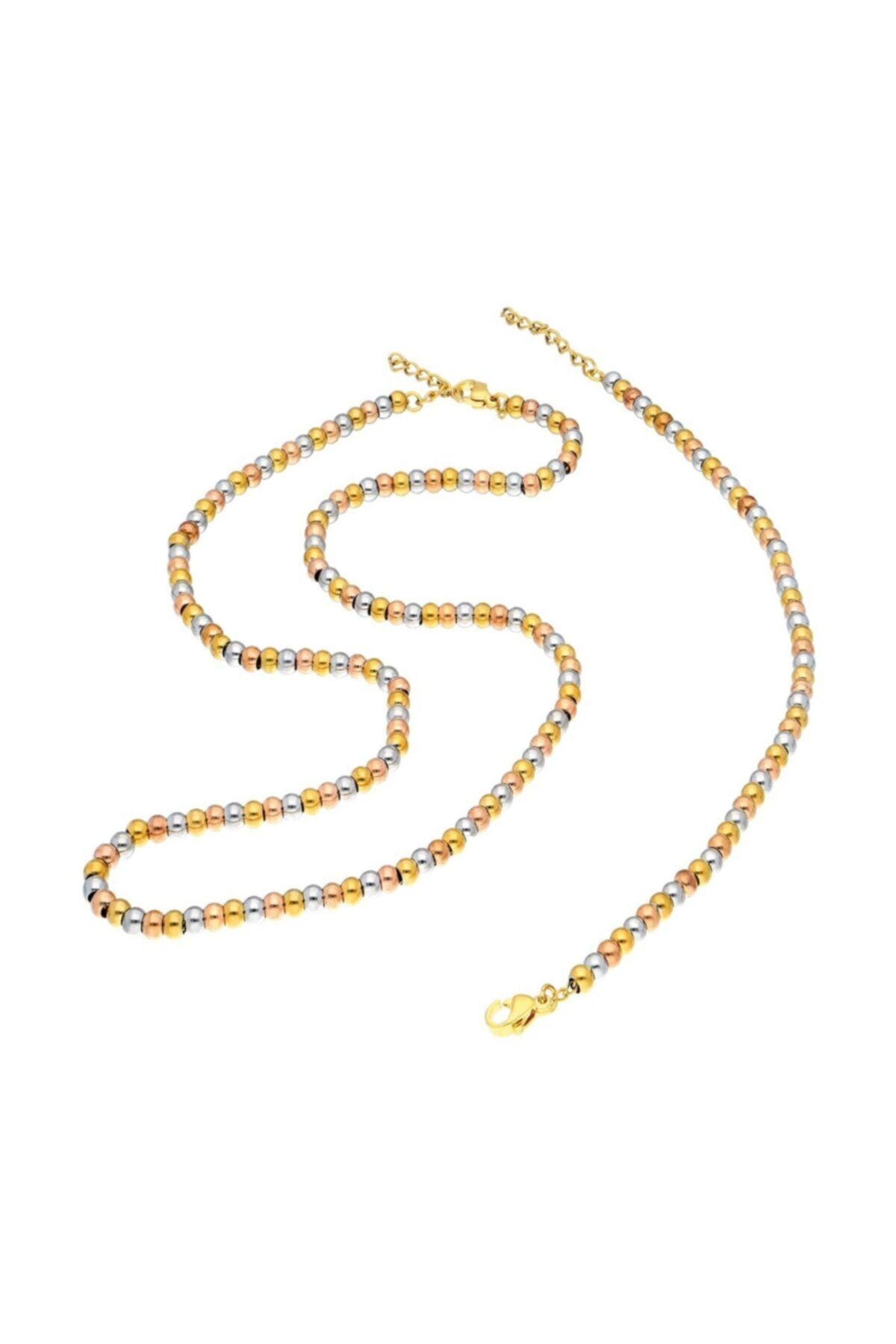 GETSS Kadın Gold Boncuk Model Çelik Set Set045