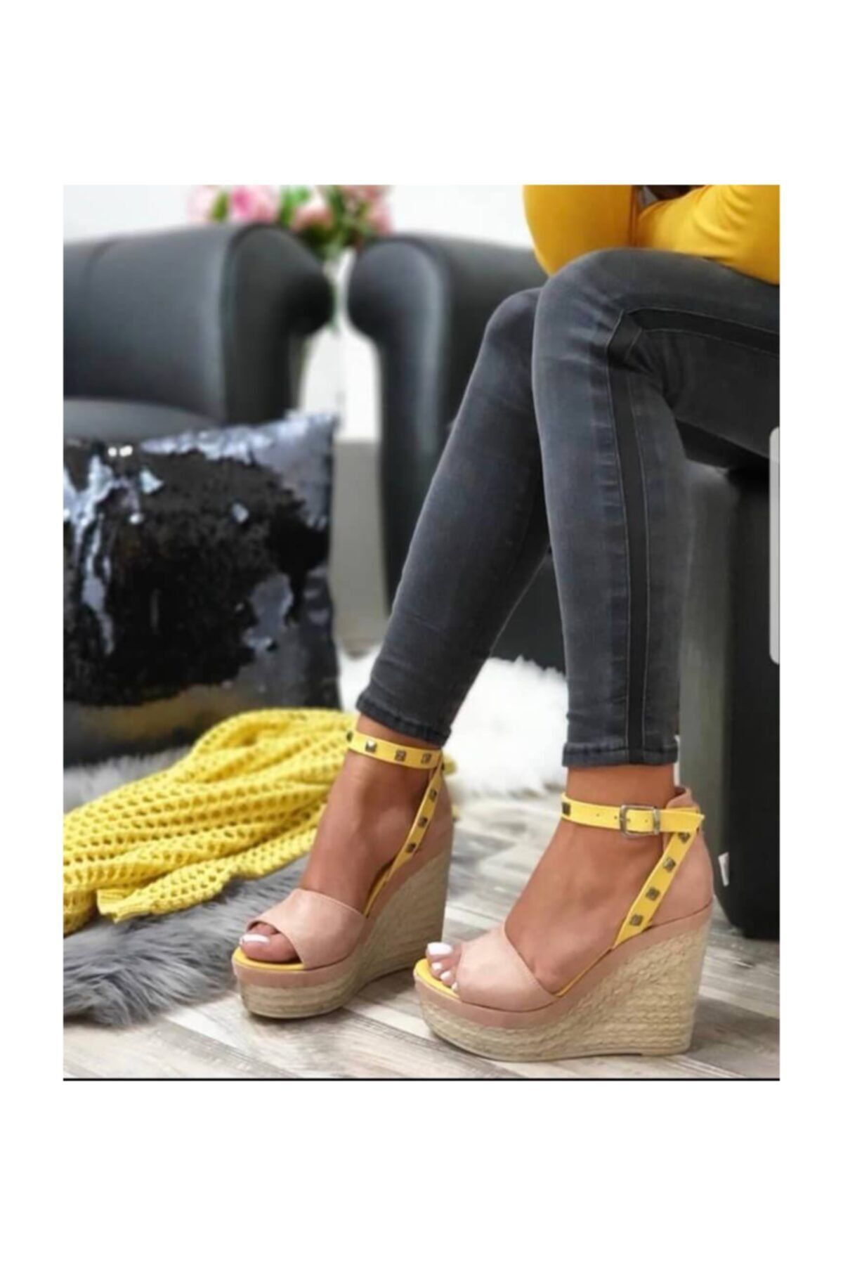 Shoe Miss Emma Pudra Dolgu Topuk