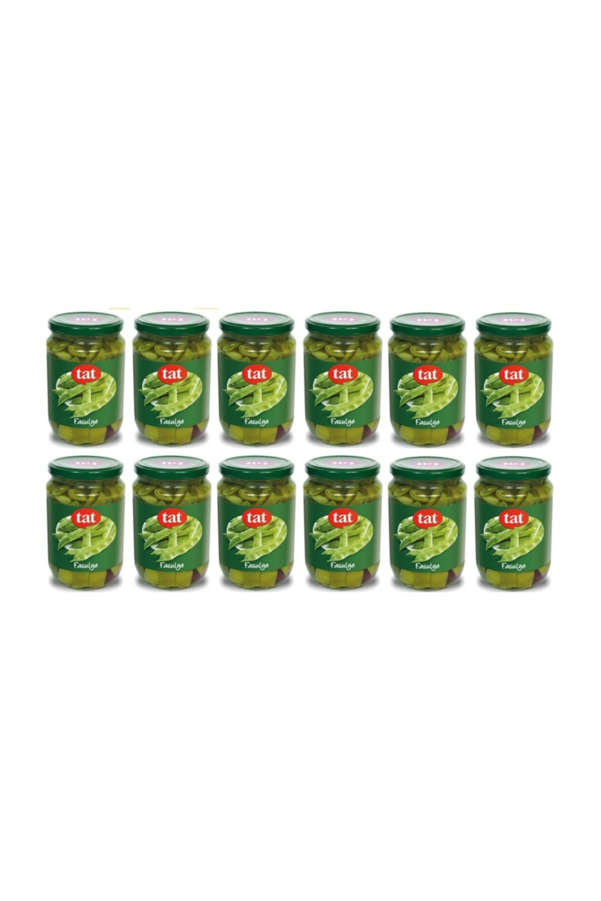 Tat Ayşe Fasulye Cam 670 Gr 12'li Set