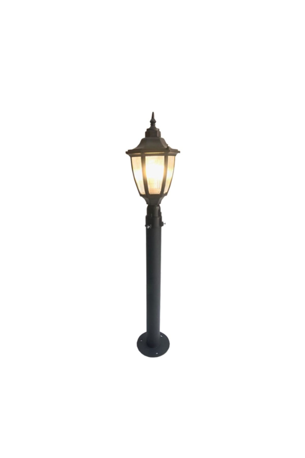 Lambax 96 Cm Altıgen Direkli Bahçe Armatürü - Bahçe Lambası -siyah