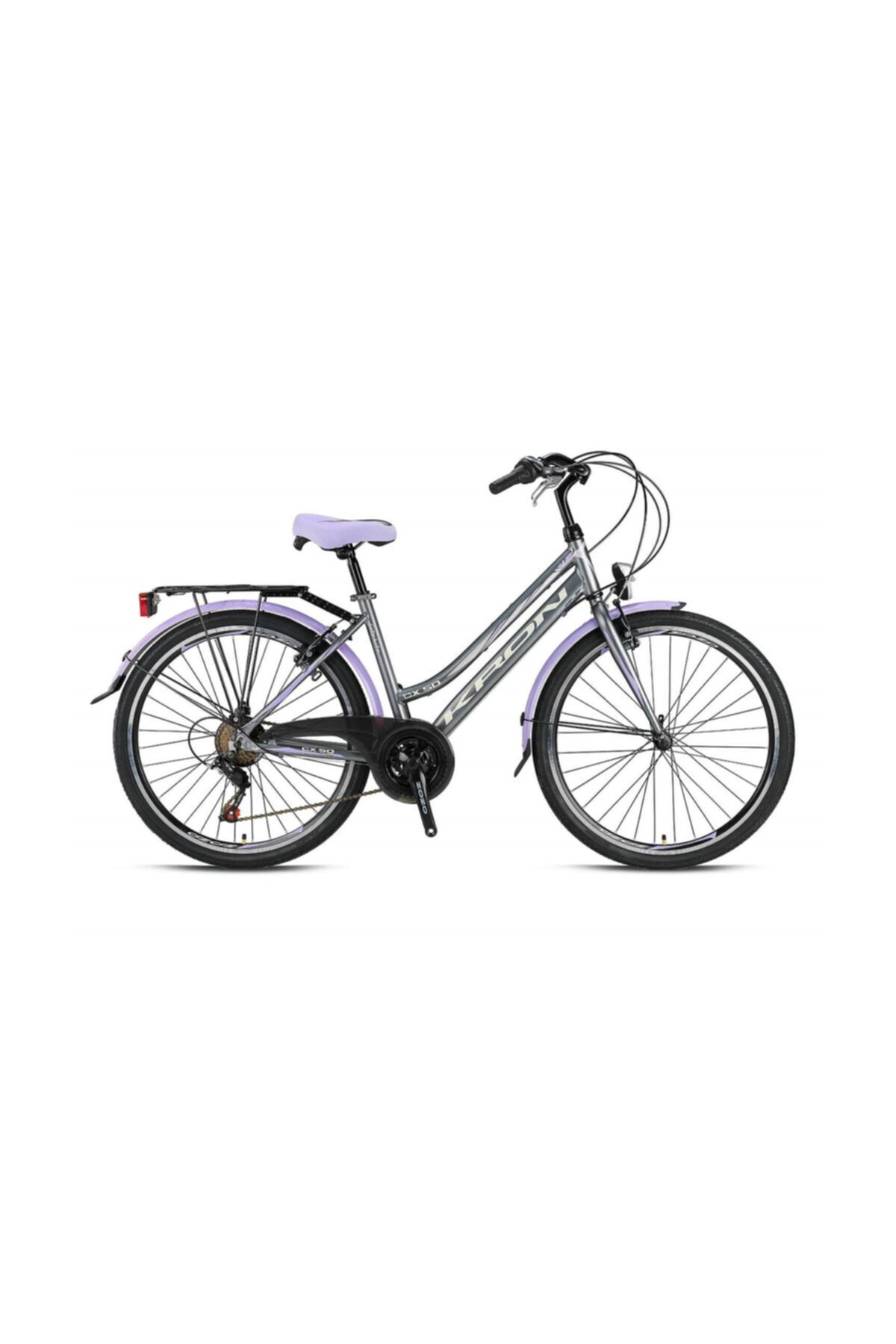 kron 2020 cx 50 26 jant unisex sehir ve tur bisikleti mat gri lila bej 17 inc fiyati yorumlari trendyol