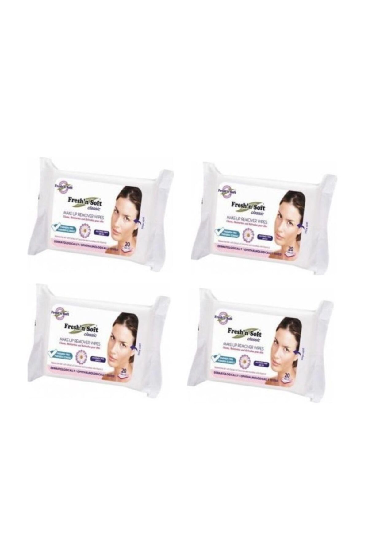FRESHNSOFT Makyaj Temizleme Mendili 20'li 4 Paket