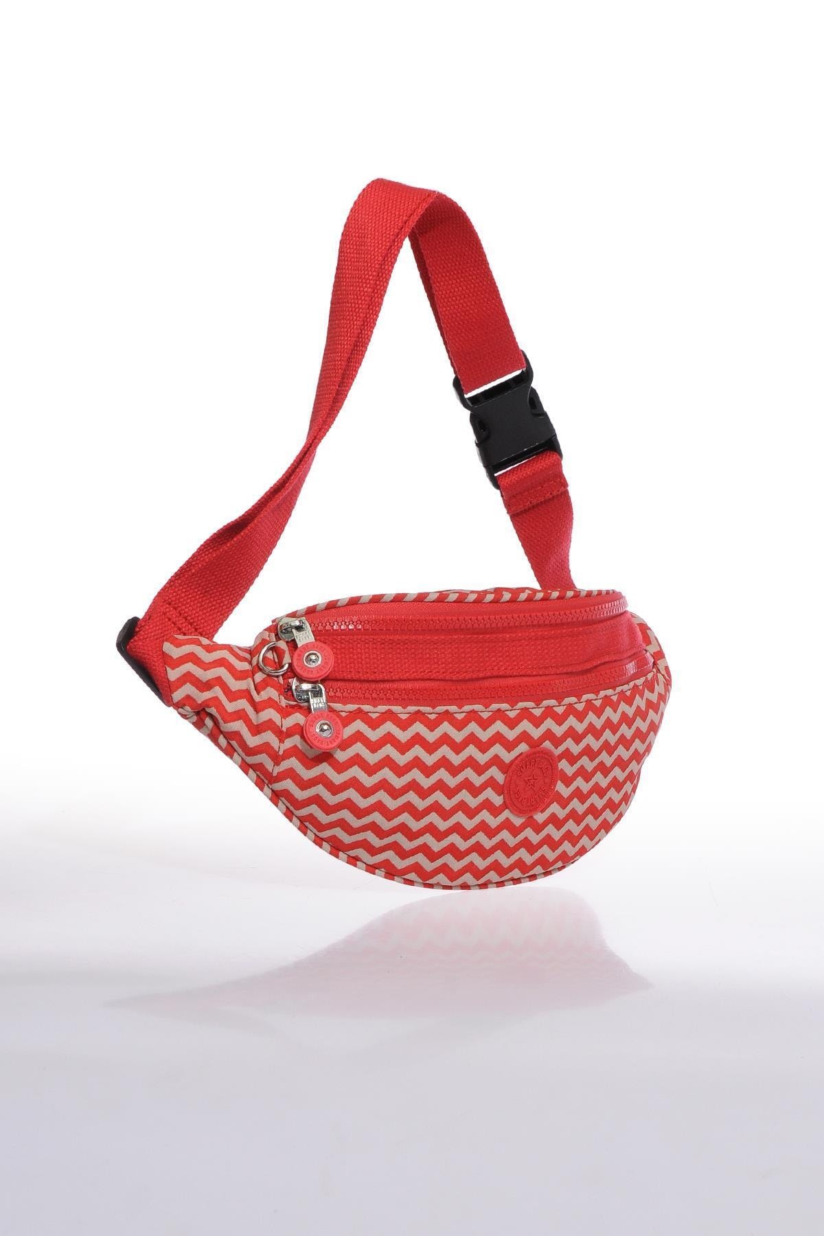 SMART BAGS Kırmızı/Bej Kadın  Bel Çantası Smb3030