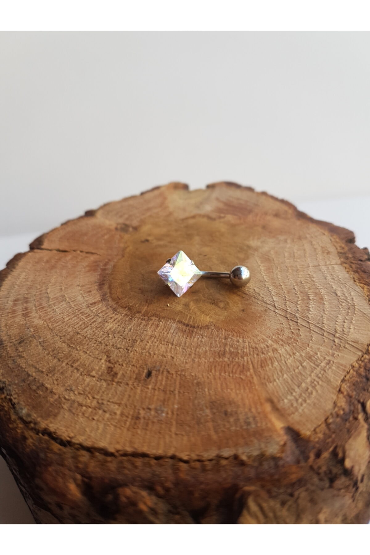 Karınca Piercing Elmas Kesim Büyük Taş Göbek Piercing