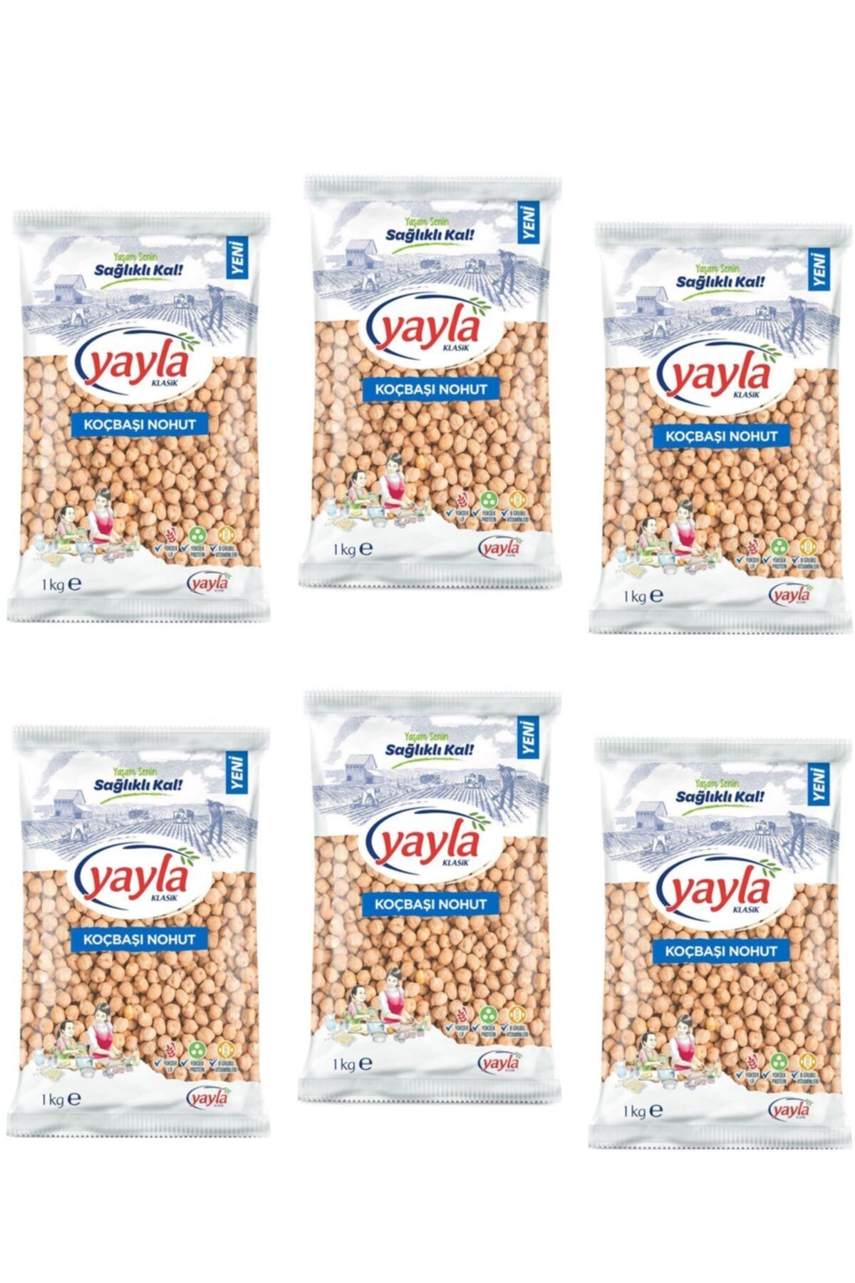 Yayla Koçbaşı Nohut 9 mm 1 kg 6 Paket