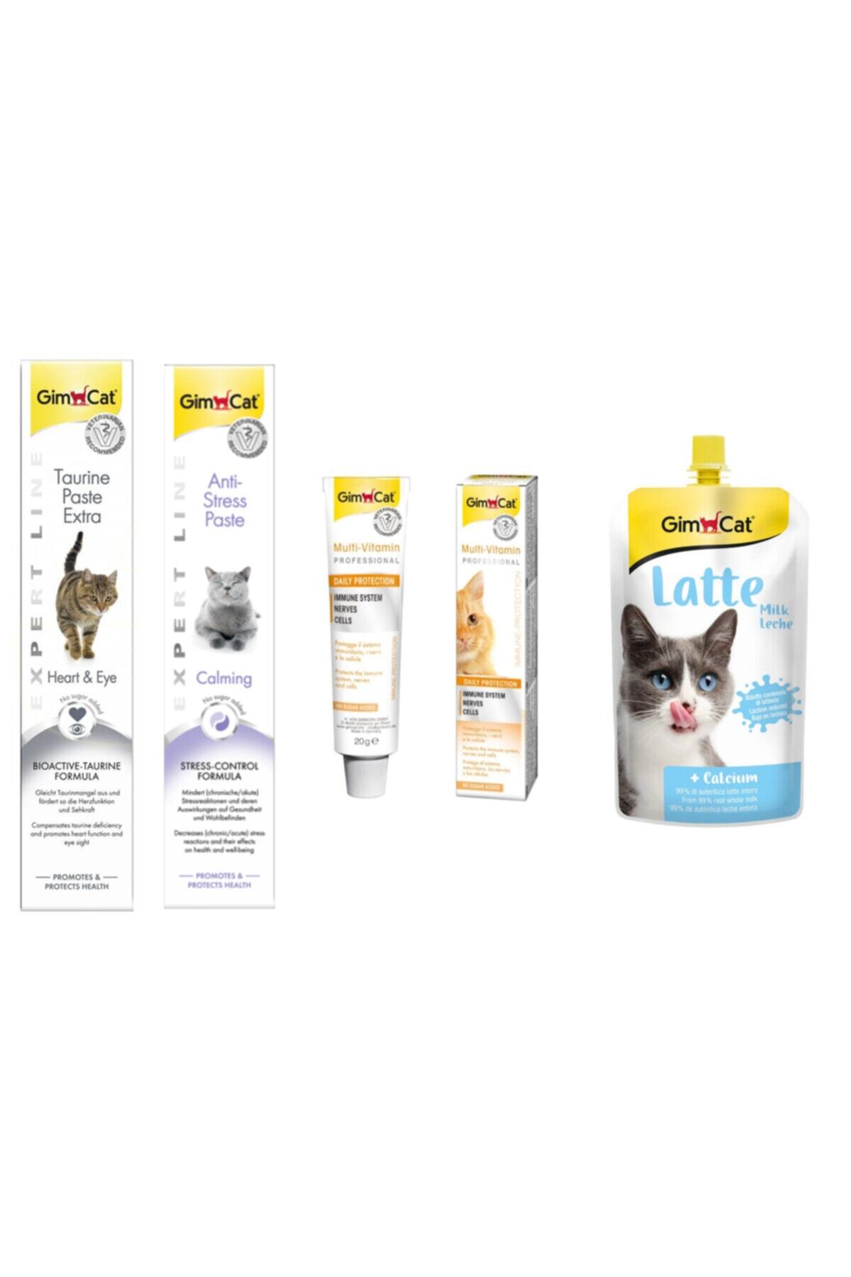 Gimcat Taurine 50gr + Anti-stress 50gr + Multi Vitamin 20gr Paste Kedi Macunları