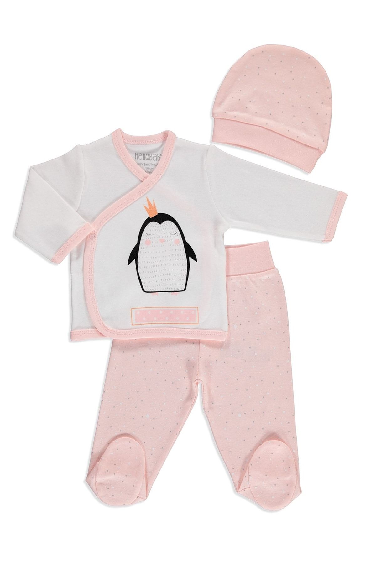 hellobaby kiz bebek penguen 3 lu zibin sapka patikli alt fiyati yorumlari trendyol