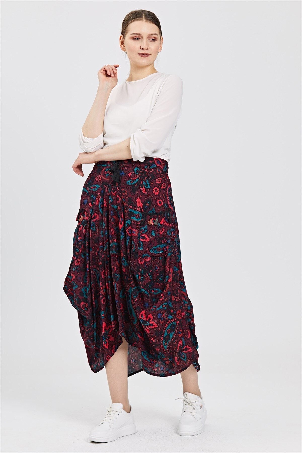 Esswaap Mürdüm Önden Cepli Balon Etek