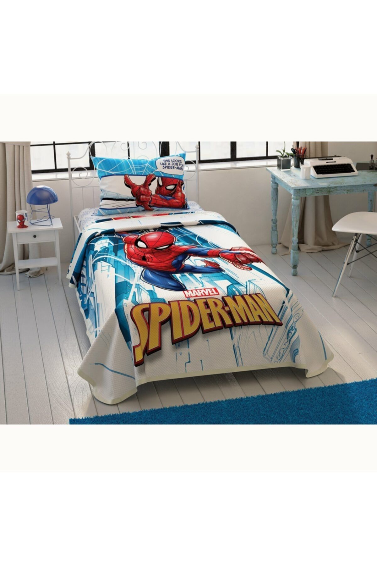 tac lisansli spiderman orumcek adam tek kisilik pike takimi fiyati yorumlari trendyol