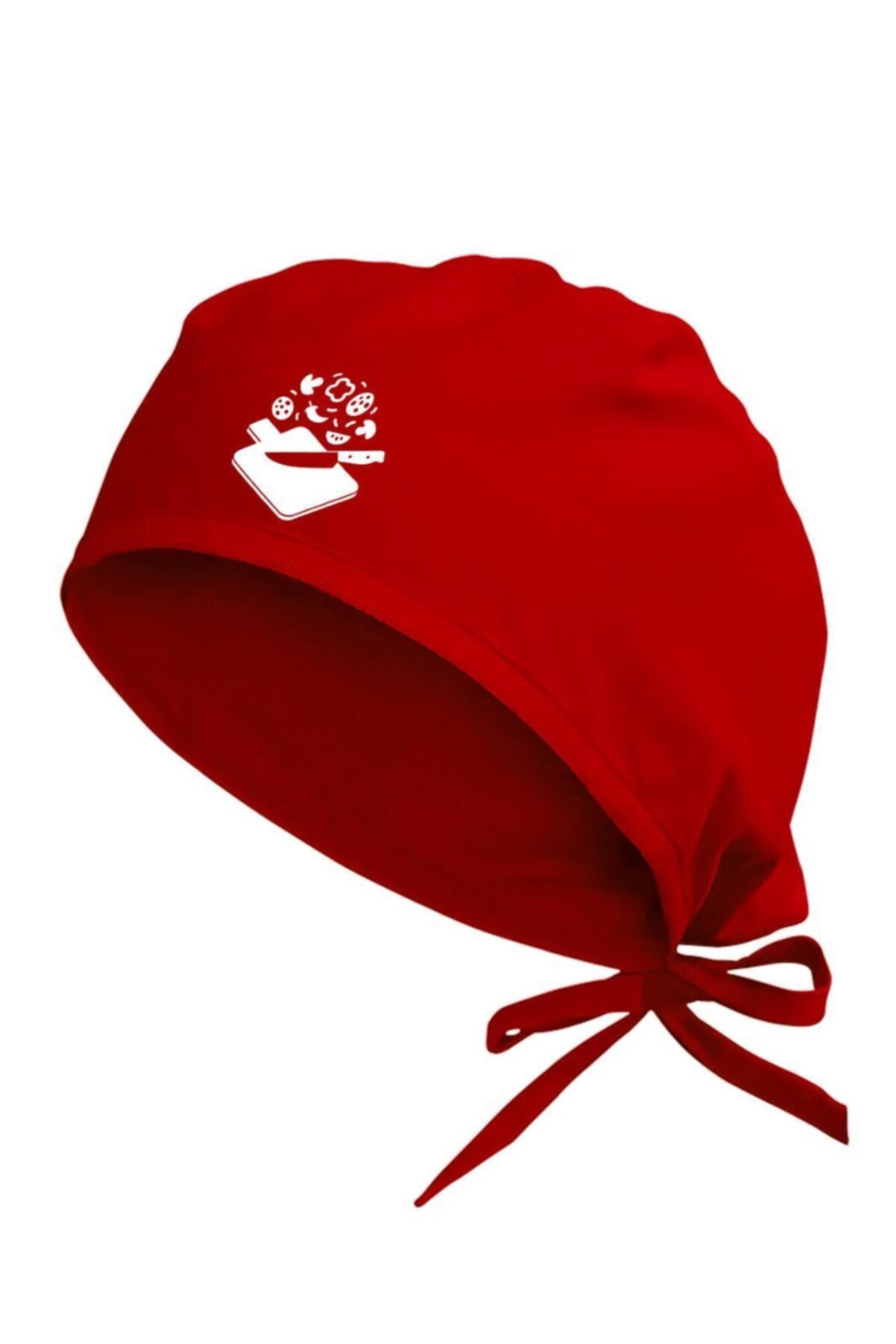 Tasarım Trend Aşçı Chef Temalı Tasarım Restoran Cafe Bonesi Kırmızı