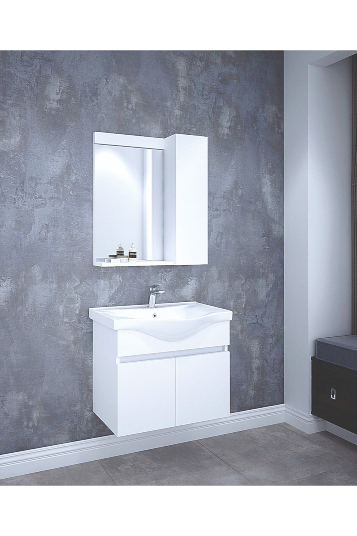 DENKO Basic 65 Cm Banyo Dolabı Takımı