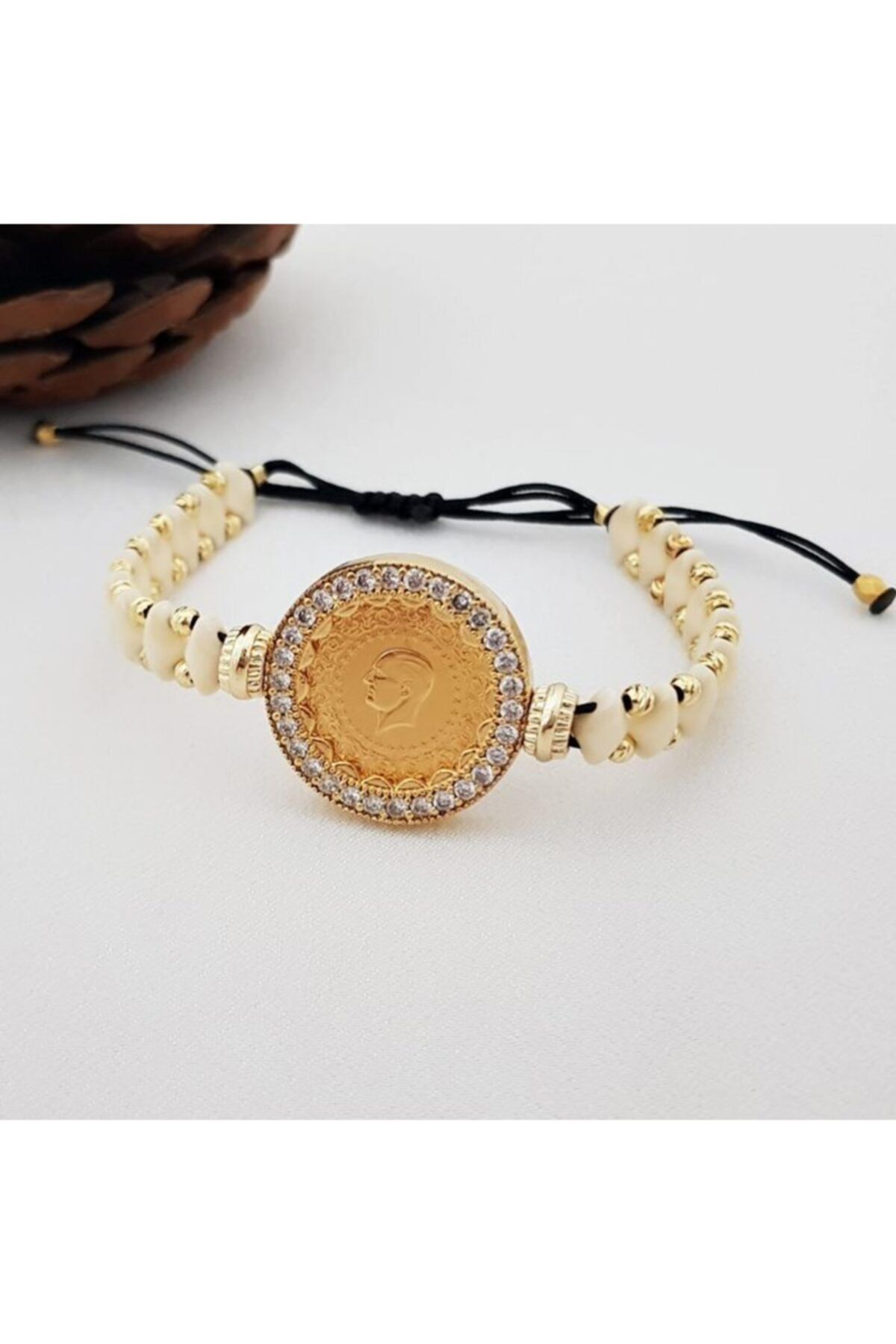 altinplaza ceyrek altin bileklik sedef beyazi baklava tasli kl01640 fiyati yorumlari trendyol