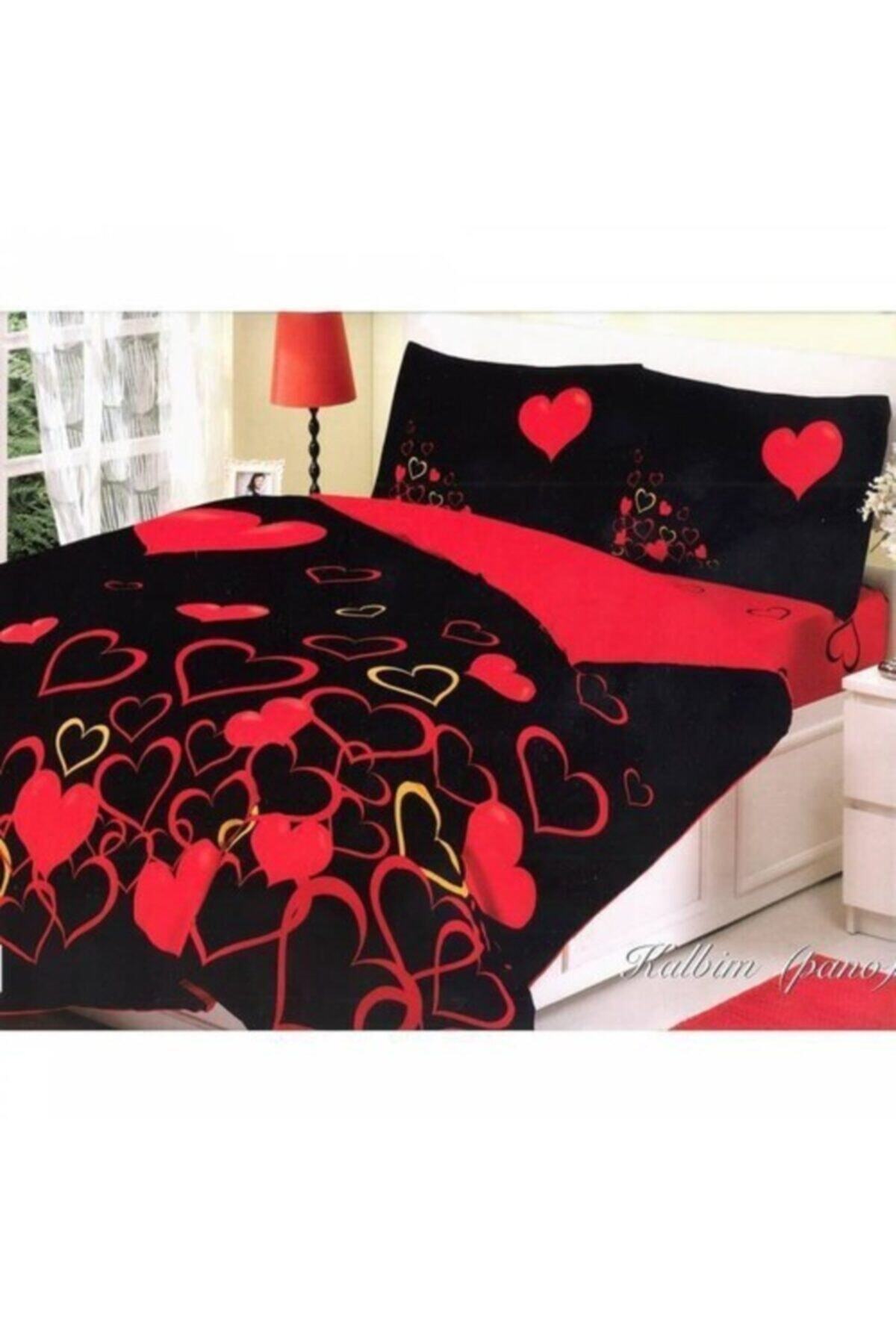 Ozdilek Cift Kisilik Kalbim Kirmizi Siyah Ranforce Nevresim Takimi Fiyati Yorumlari Trendyol