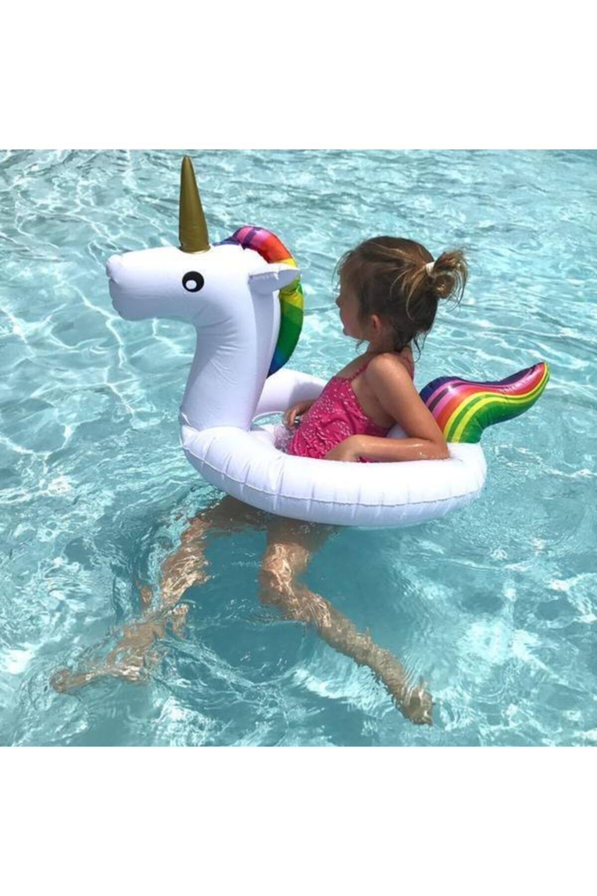 Yesil Oyuncak Cocuk Can Simidi Oturakli Deniz Havuz Bebe Flotoru Unicorn 1 3 Yas Trendyol