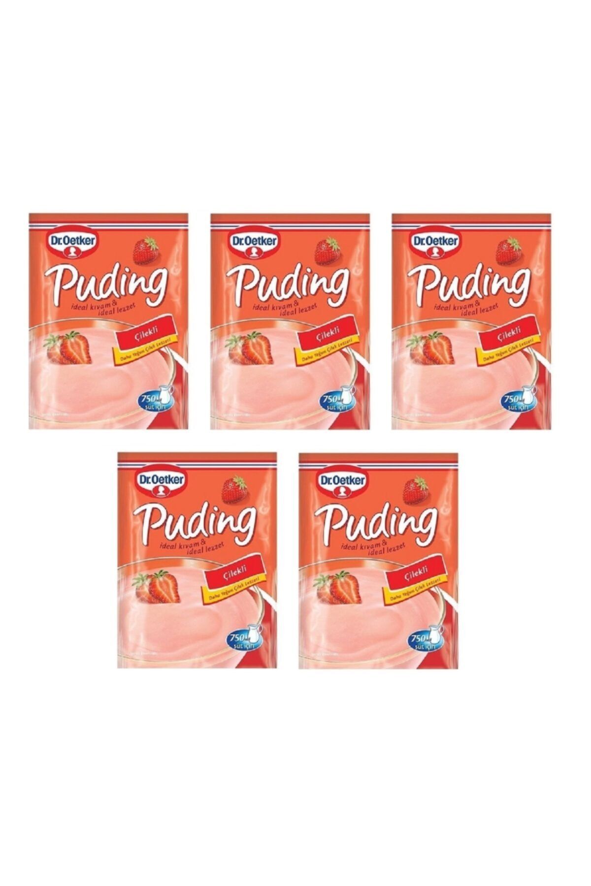 Dr. Oetker Dr.oetker Çilekli Puding 125 Gr X 5