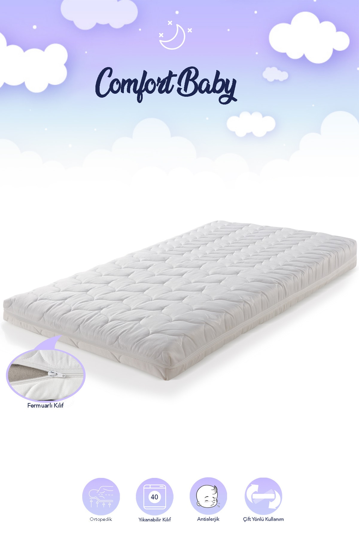 mavi ay yatak comfort baby yatak 60x120 cm bebek yatagi fiyati yorumlari trendyol