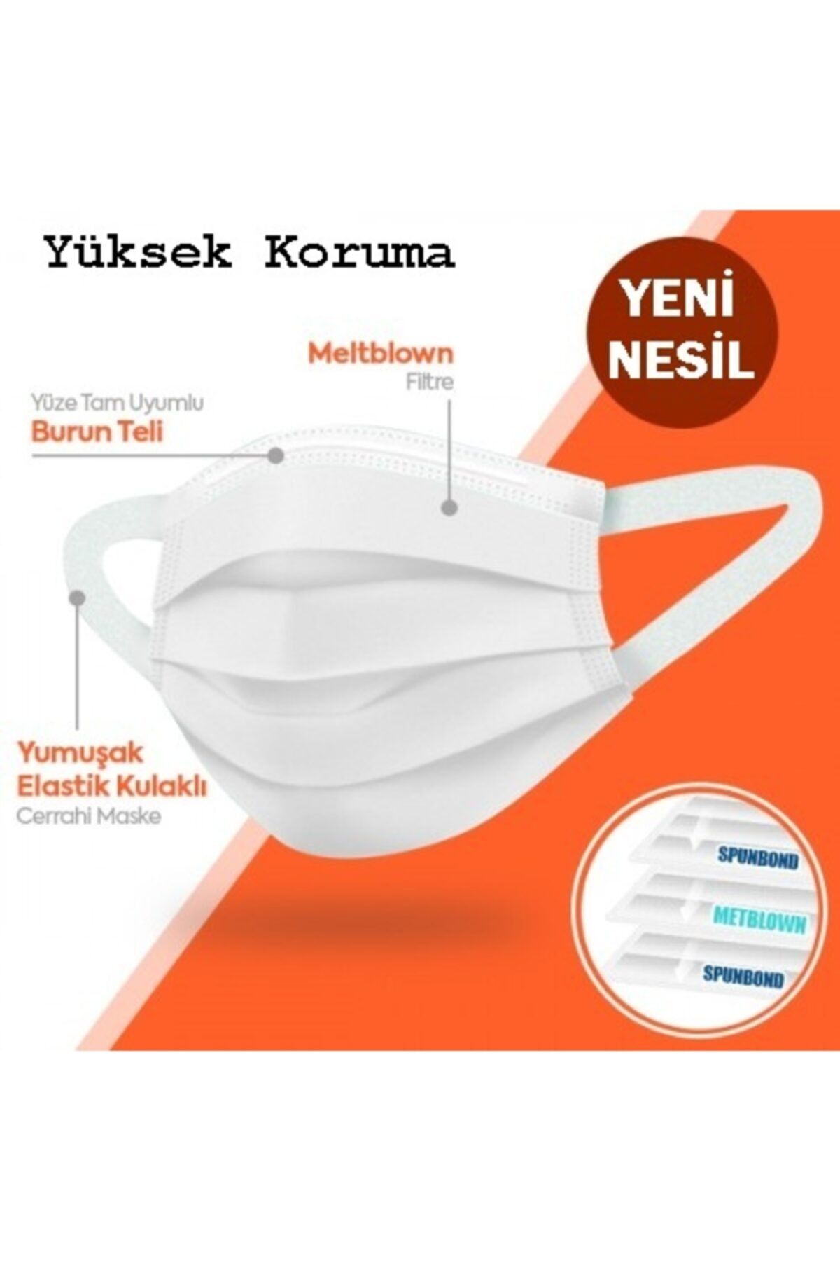 gorkem tibbi maske yeni nesil tibbi maske 4 kutu toplam 200 adet fiyati yorumlari trendyol