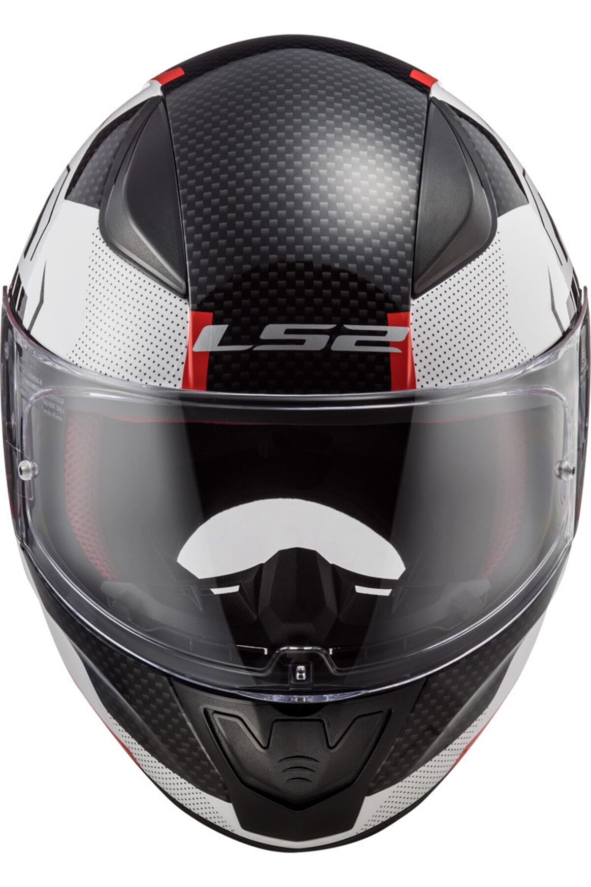 LS2 Rapıd Ghost Beyaz Siyah Kırmızı Kask