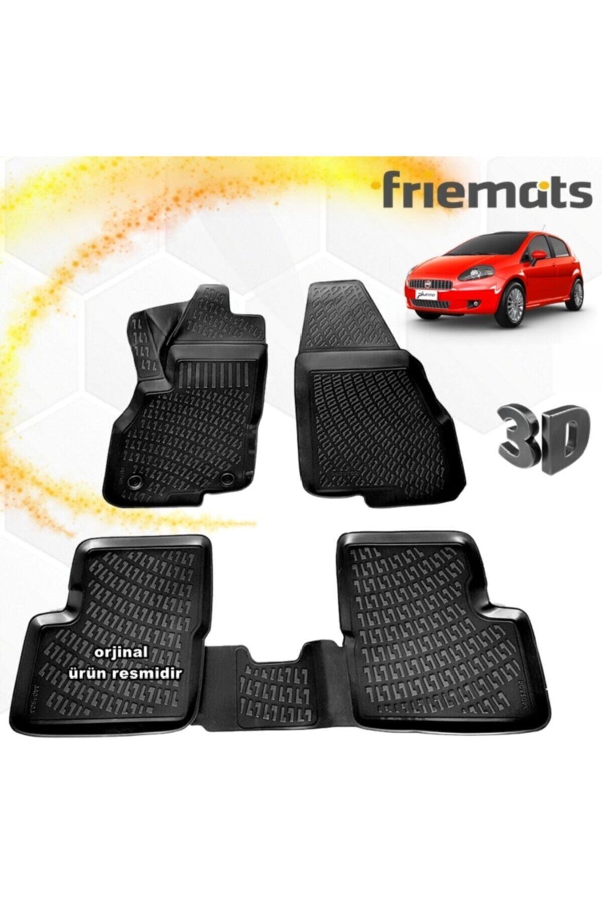 Friemats Fiat Punto 3d Paspas Havuzlu Siyah 2006-2017 Arası 4 Prç