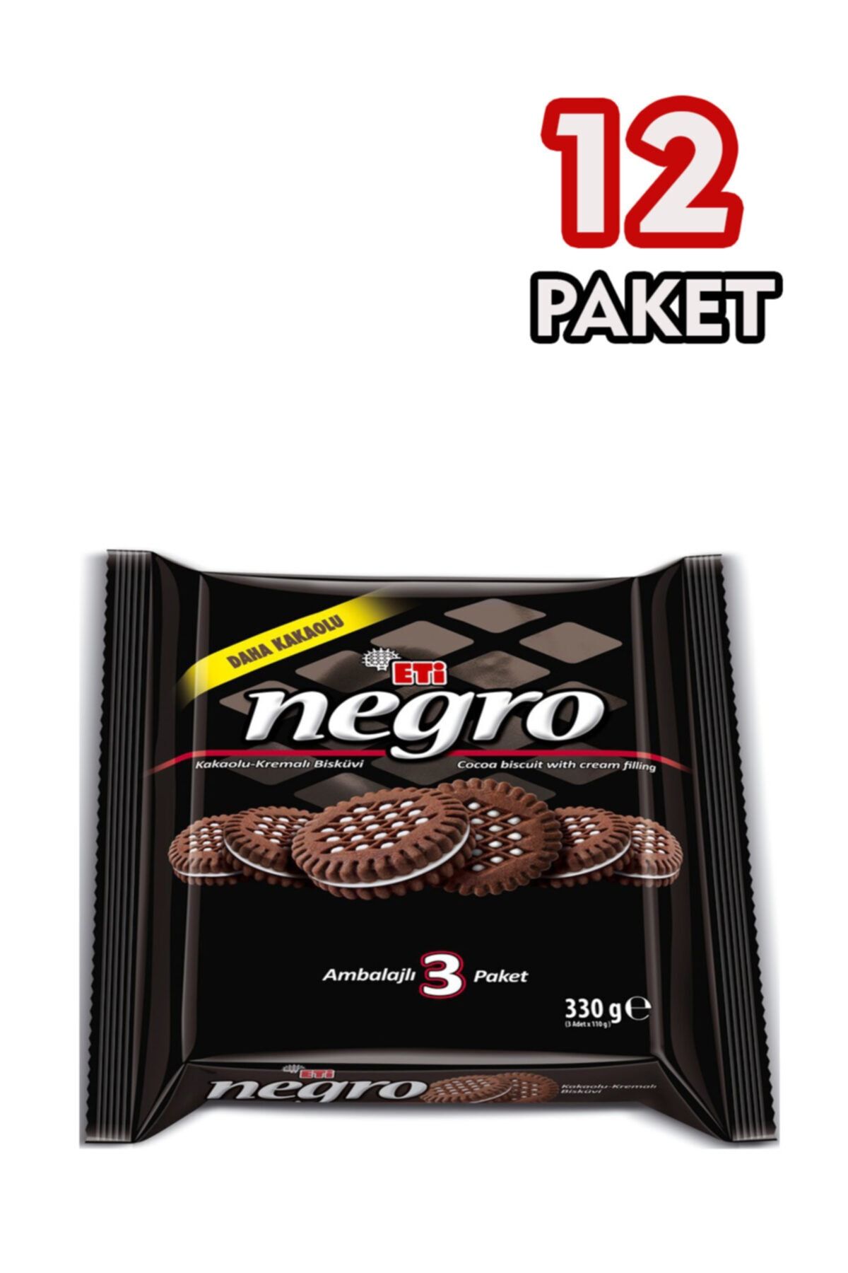 Eti Negro 3lü 330gr 12 Paket