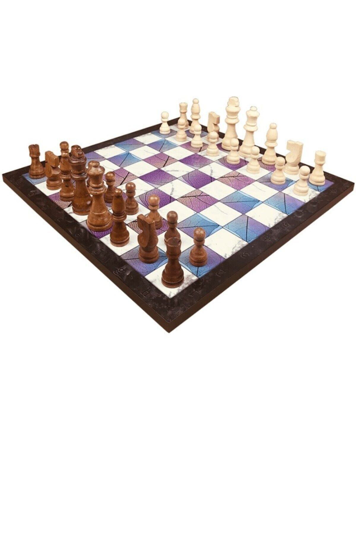 Yenigün Bahar Modeli Ahşap Satranç Takımı 37x37cm
