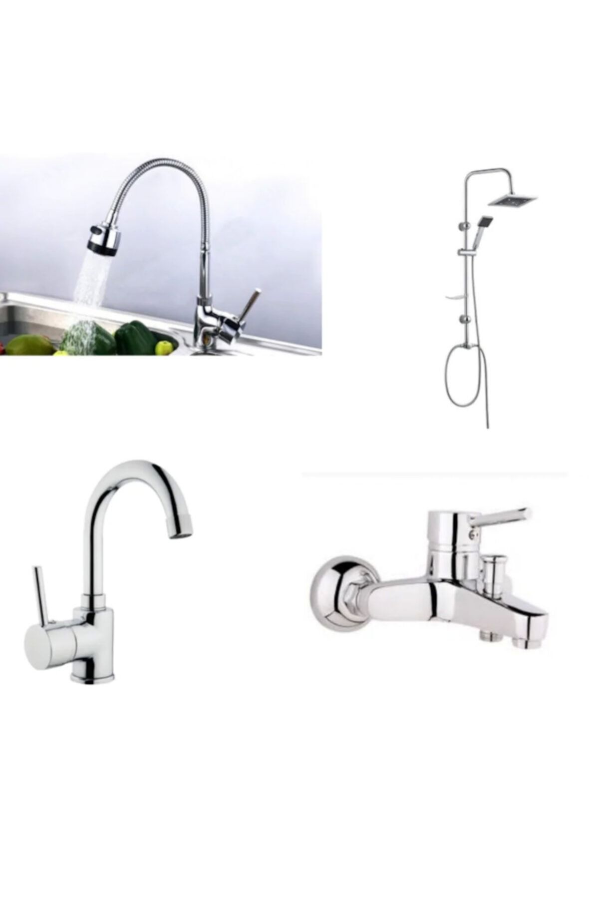 ARÇE BANYO Delta Banyo+sprlli Evye+lavabo Batryası+robot Duş Takımı
