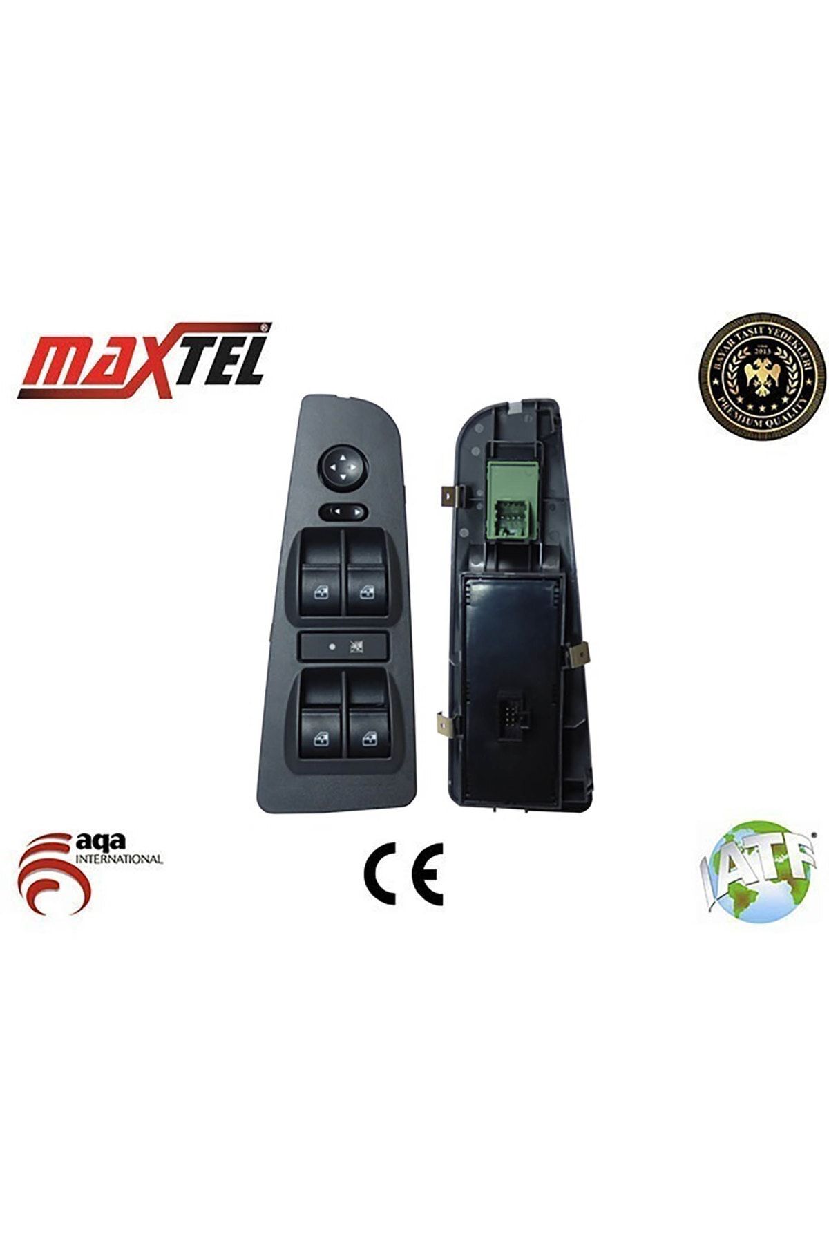Maxtel Cam Kaldırma Anahtarı Fıat Lınea Ön Sol Ayna Ayarlı 16pin(Kasalı Yeşil Ve Siyah)7354423320 18205320
