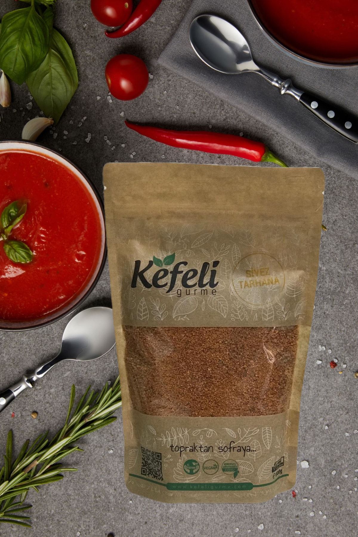 Kefeli Katkısız Yerli İyi Tarım Siyez Unlu Tarhana Doğal Üretim 500gr