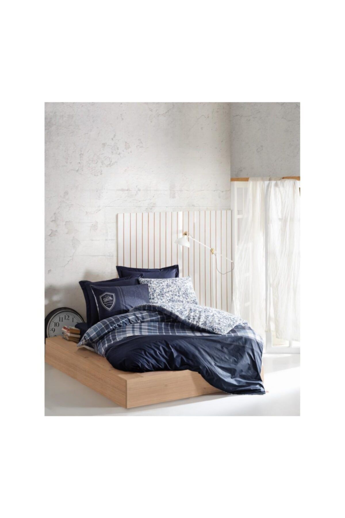 Cotton Box Pablo Lacivert Masculine Ranforce Çift Kişilik Nevresim Takımı