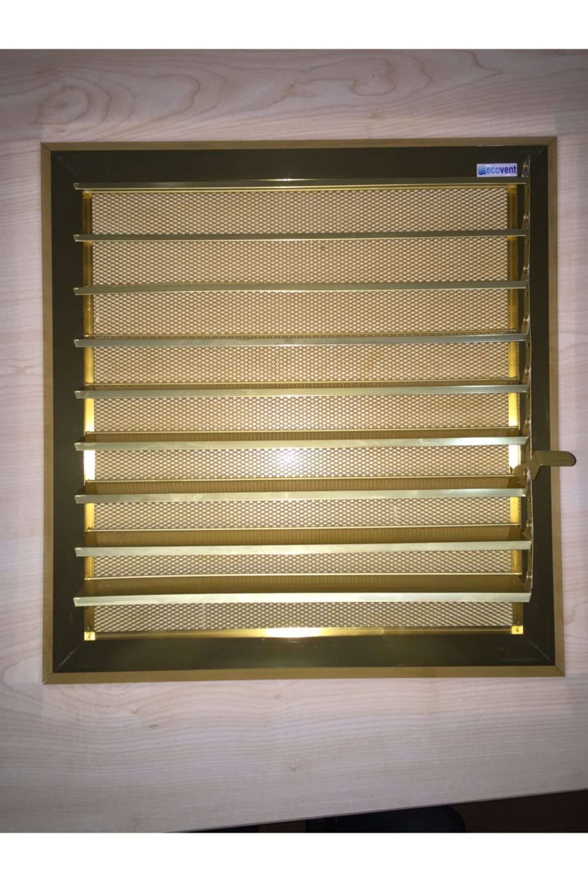 ECOVENT 45x49 Altın Krom Yüzeysel Hareketli Beyaz Banyo Wc Menfezi