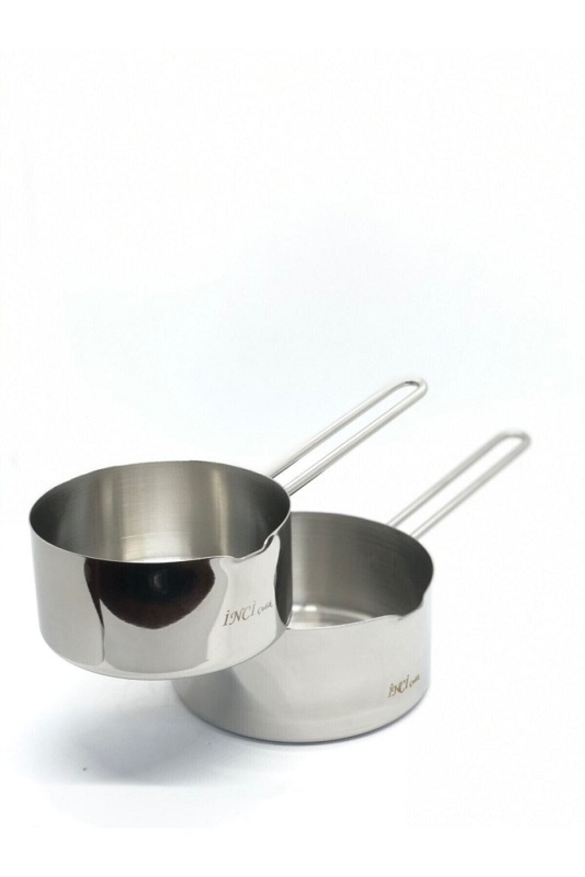 Blue Concept Inci Çelik kaçerola Sütlük No:2 Ve No:3 2'li Set (14cm - 16cm) 0037