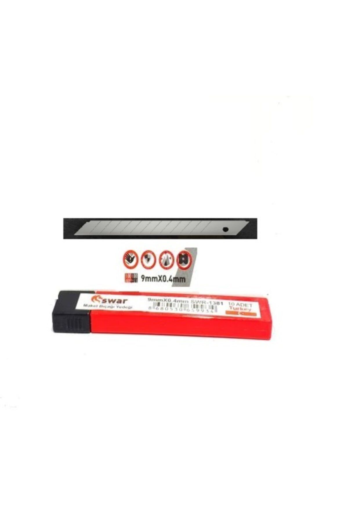 SWAR Maket Bıçağı Ağzı 9mmx0,4mm 10 Adet Ince