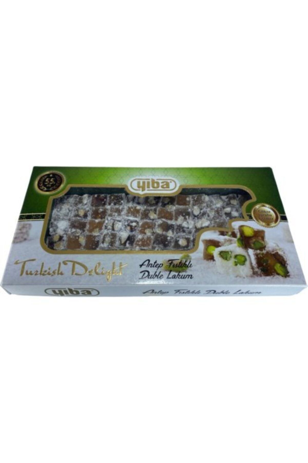 ZirvedenGelsin Yıba Çifte Kavrulmuş Antep Fıstıklı Lokum Pudra Şekerli 250 Gr