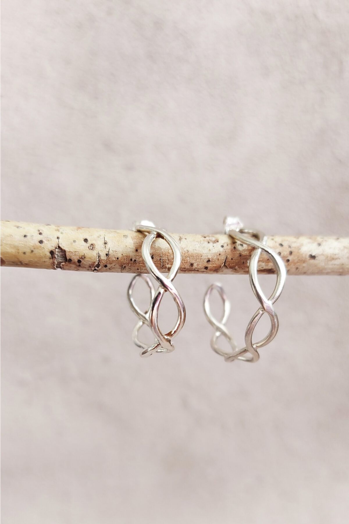 Gaia Jewelry Sonsuzluk Gümüş Halka Küpe