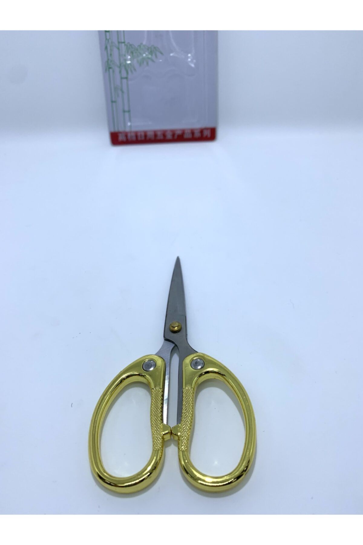 Rengarenk tuhafiye ve hobi Dekoratif Gold Makas 13cm