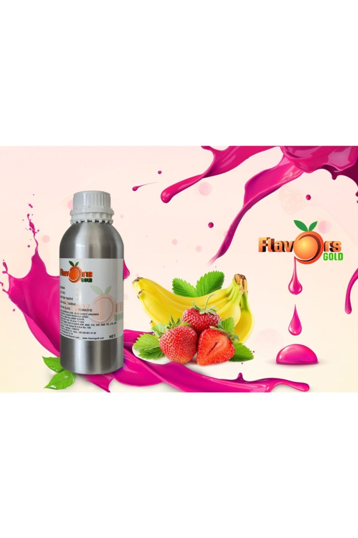 GOLD FLAVORS Çilek Ve Muz Emülsiyon Aroması