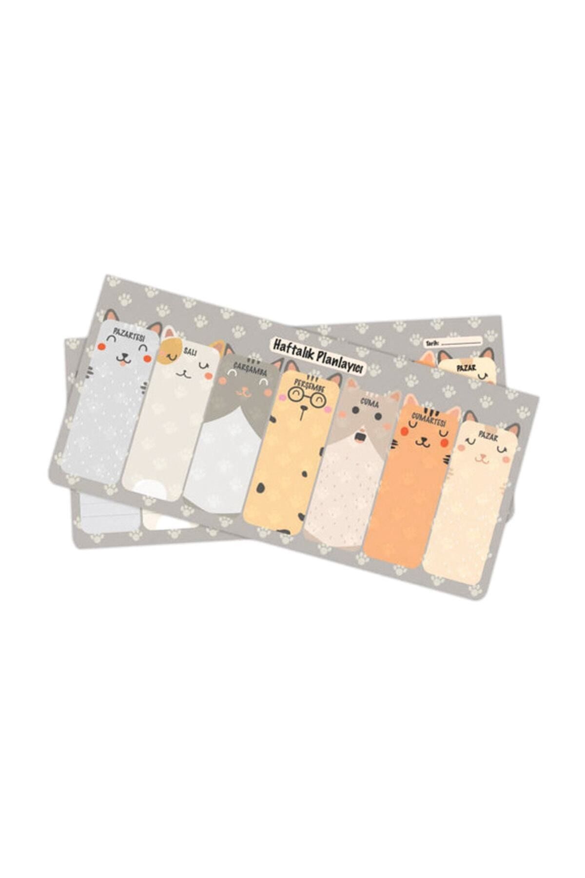 KESKİN COLOR Keskin Color 830134-99 Haftalık Planlayıcı Blok Kedi 12x26 Cm
