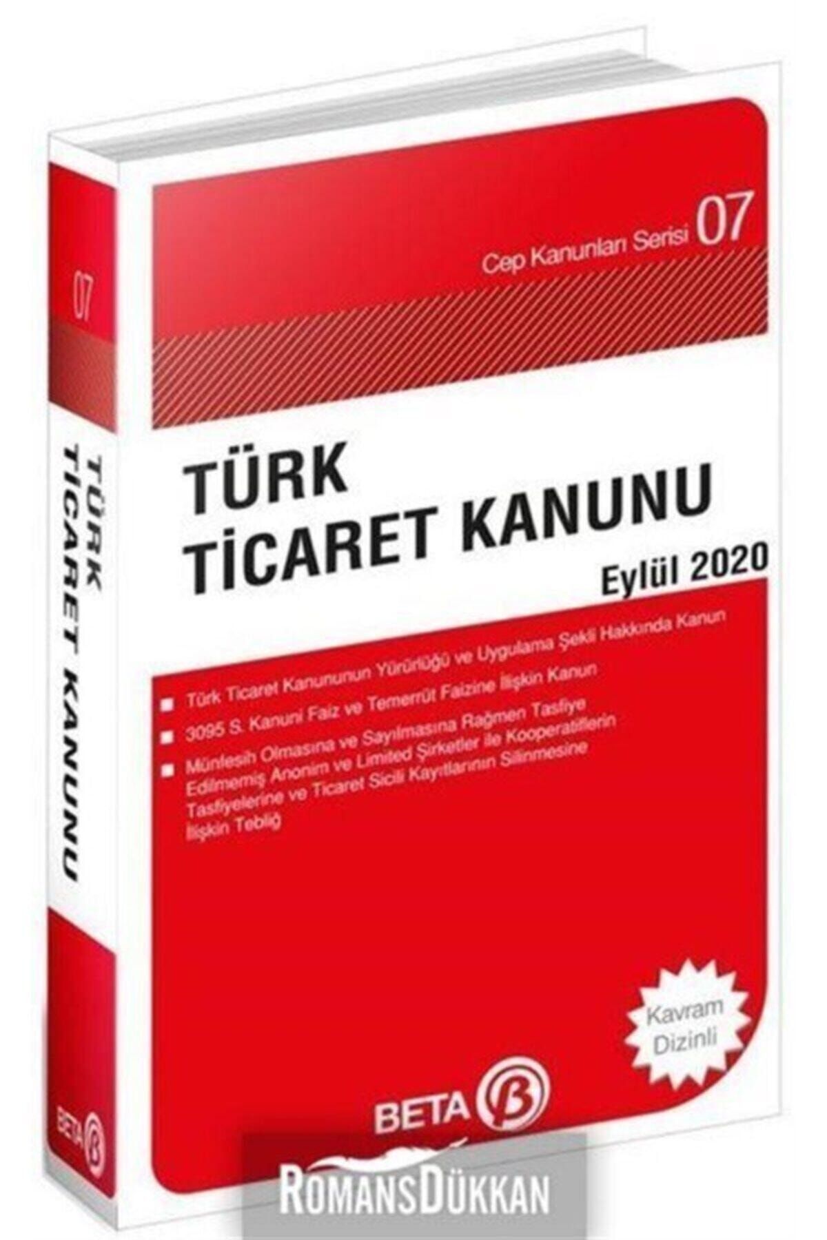 Beta Yayınları Türk Ticaret Kanunu - Eylül 2020