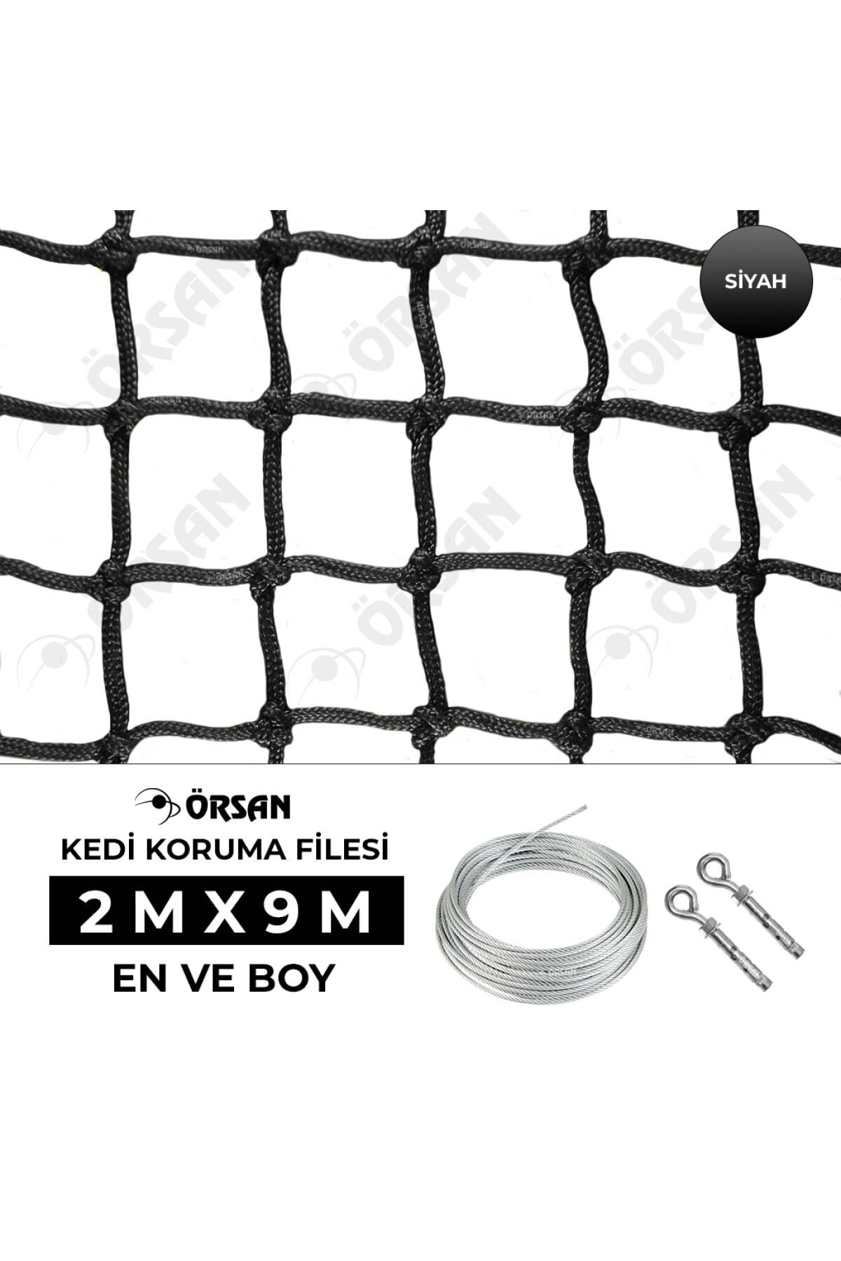 Örsan File Kedi Filesi 2mx9m Siyah - Kedi Balkon Filesi - Kedi Koruma Filesi