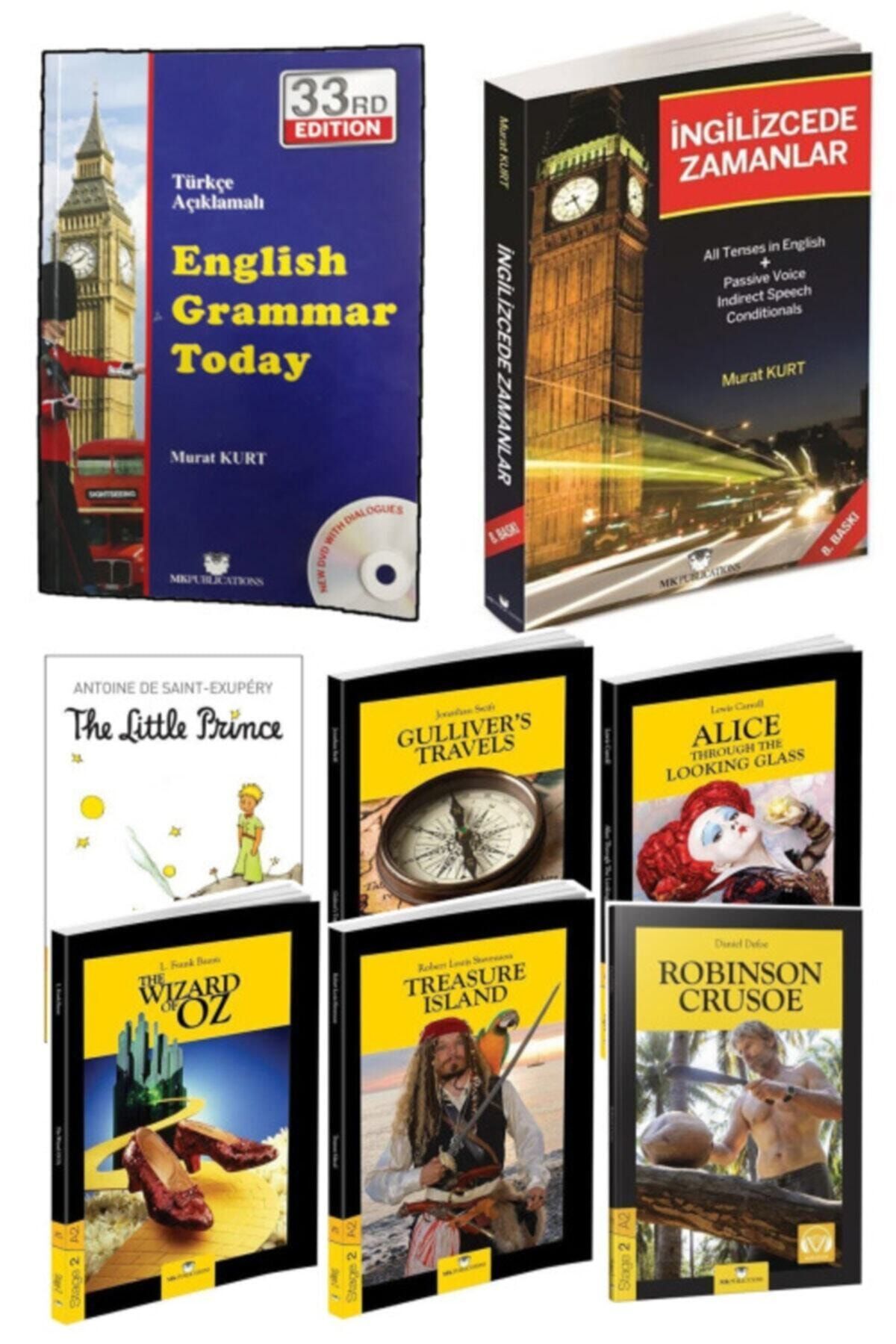 MK Publications Ingilizce Zamanlar Ve Grammer Seti + Stage 2 Okuma Seti