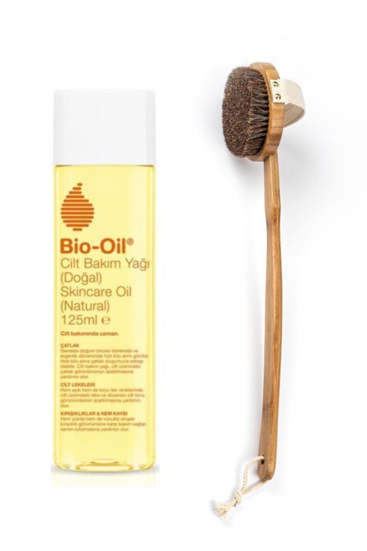 BioOil Natural Cilt Bakım Yağı Selülit Giderici Fırçalı Set 2