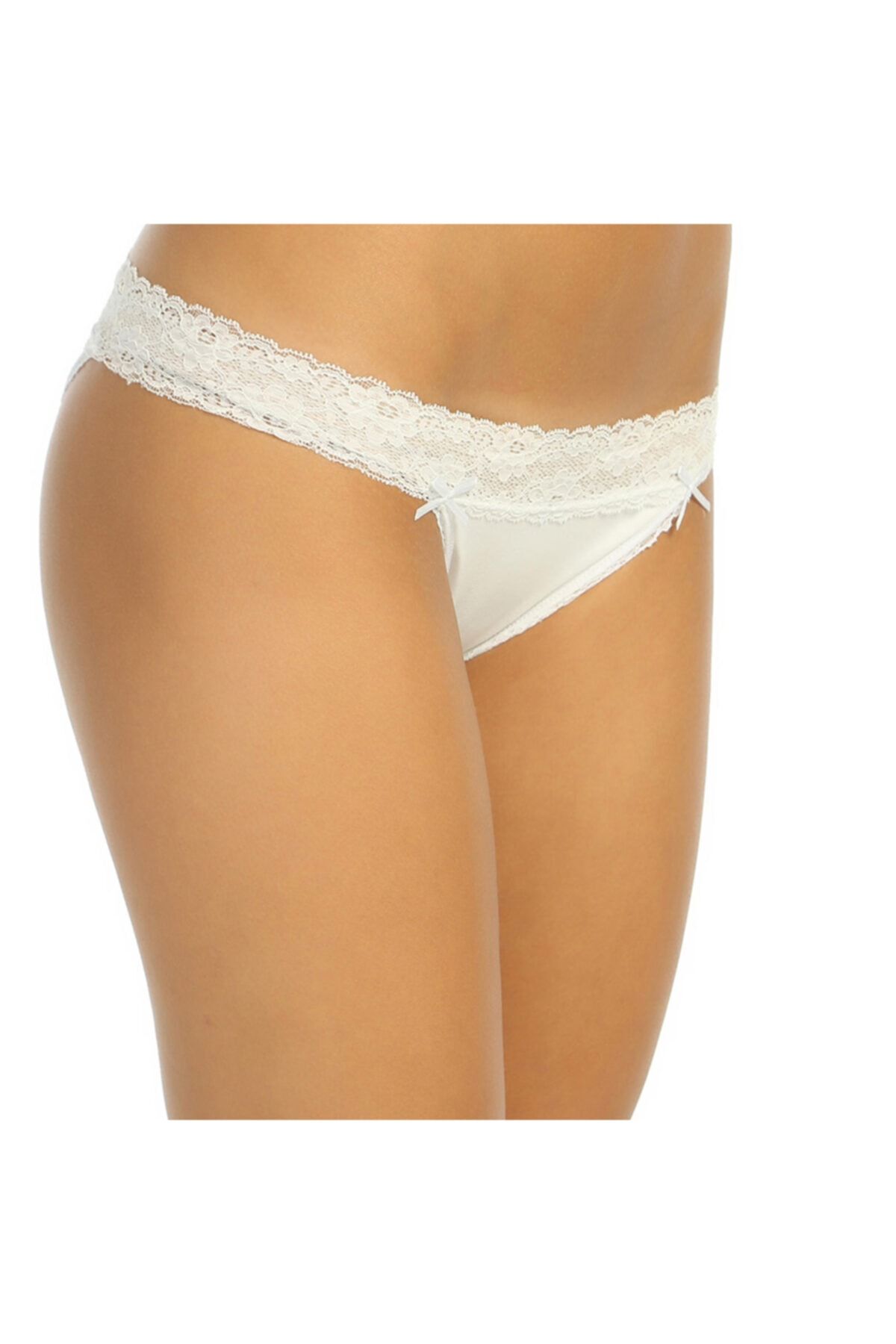 focuswear Kadın Beyaz 'beli Şerit Dantel Slip