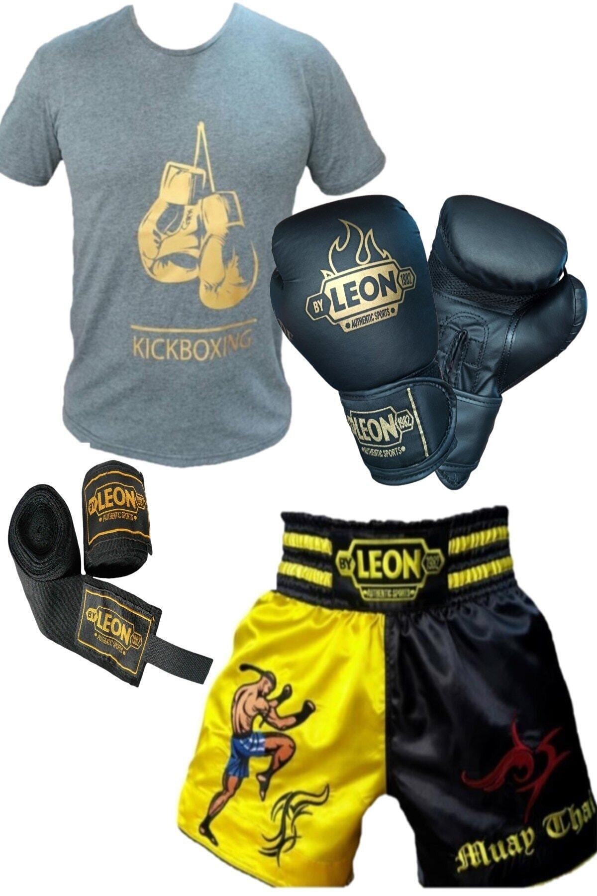 By Leon 1982 Gri Baskılı Kickboks Ekipmanları
